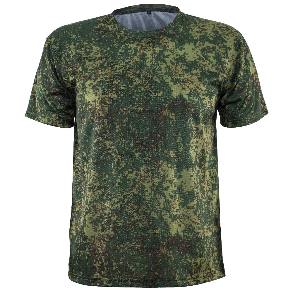 MEGE Brand Clothing Tactical Men's Tee Shirt Round Neck Solid Shirt Short Sleeve Breathable quick-drying Casual Shirt.