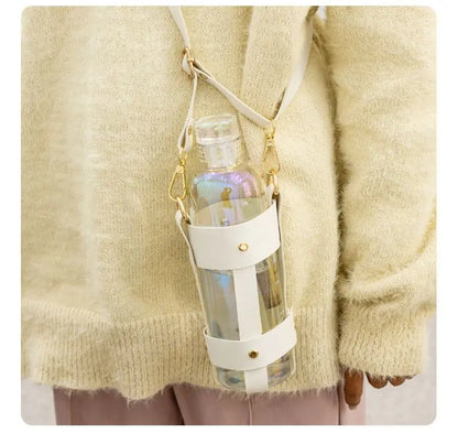 water bottle High-value colorful time scale cup red cute drinking water target bottle ins simple water cup my gourd man bottles