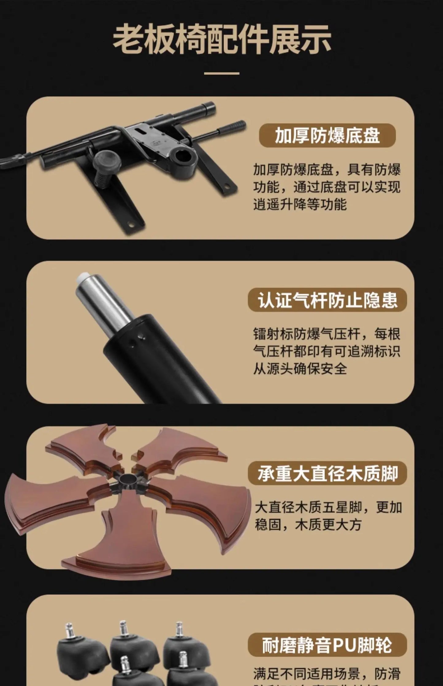 Business Leder Büro Computer Stuhl Liege Verstellbare Rückenlehne Executive Rotierenden Stuhl Massage Computer Büro Möbel