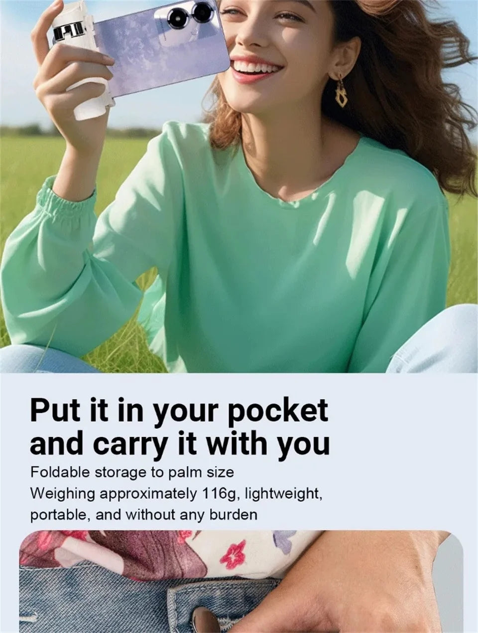 FANGTUOSI Mini Selfie Stick Portable Phone Holder Shooting Aid Versatile Integrated Design Bluetooth Remote For Live Broadcas.