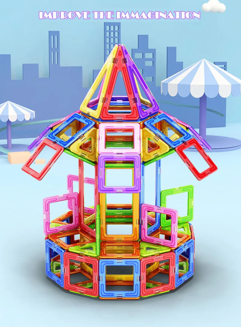1pcs Big Size Magnetic Designer Magnet Building Blocks Accessories Educational Model Constructor Toys For Children Gifts.