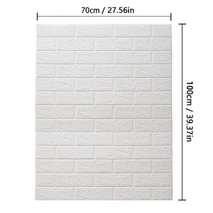 Retro Brick Pattern Room Decor PVC Home Decorations 3D Wallpaper Foam Wall Stickers DIY Self-adhesive 70cmX1m Renovation
