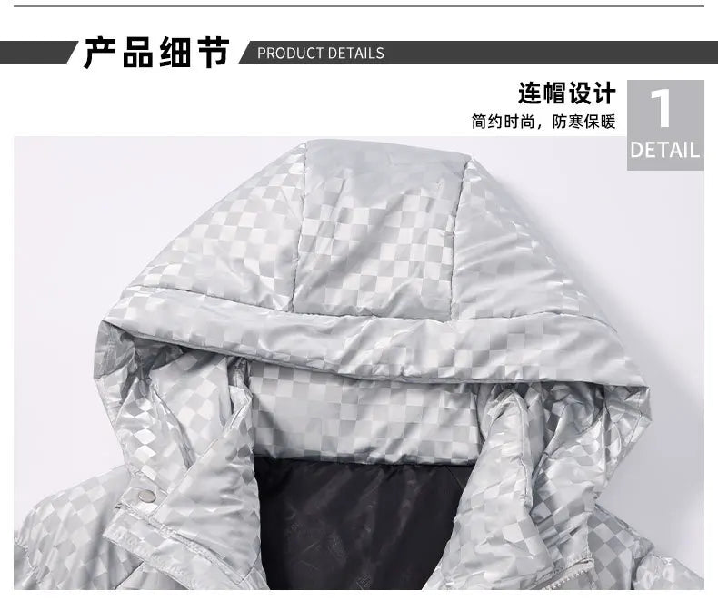 Supzoom New Arrival Casual Mens Winter Trendy Hooded Bread Couple Bright Face Starry Thickened Coat Cotton-padded Jackets.