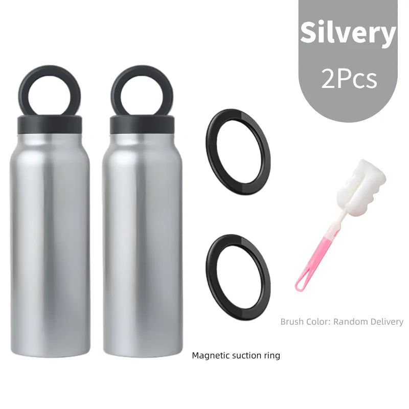 24 Oz Insulated Stainless Steel Sports Water Bottle With Straw Outdoor Insulated Water Mug With Magnetic Phone Holder Thermos.