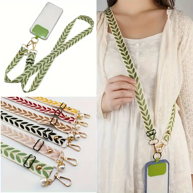 Adjustable Long Mobile Phone Lanyard Wrist Straps Lanyard for Keys Phone Charm Phone Strap Charm Strap Anti-lost Strap Rope.