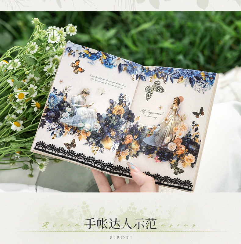 50mm*2m PET Natural Plant Flowers tape Sticker Decorative collage Adhesive Diy Scrapbooking hand made Masking tape.