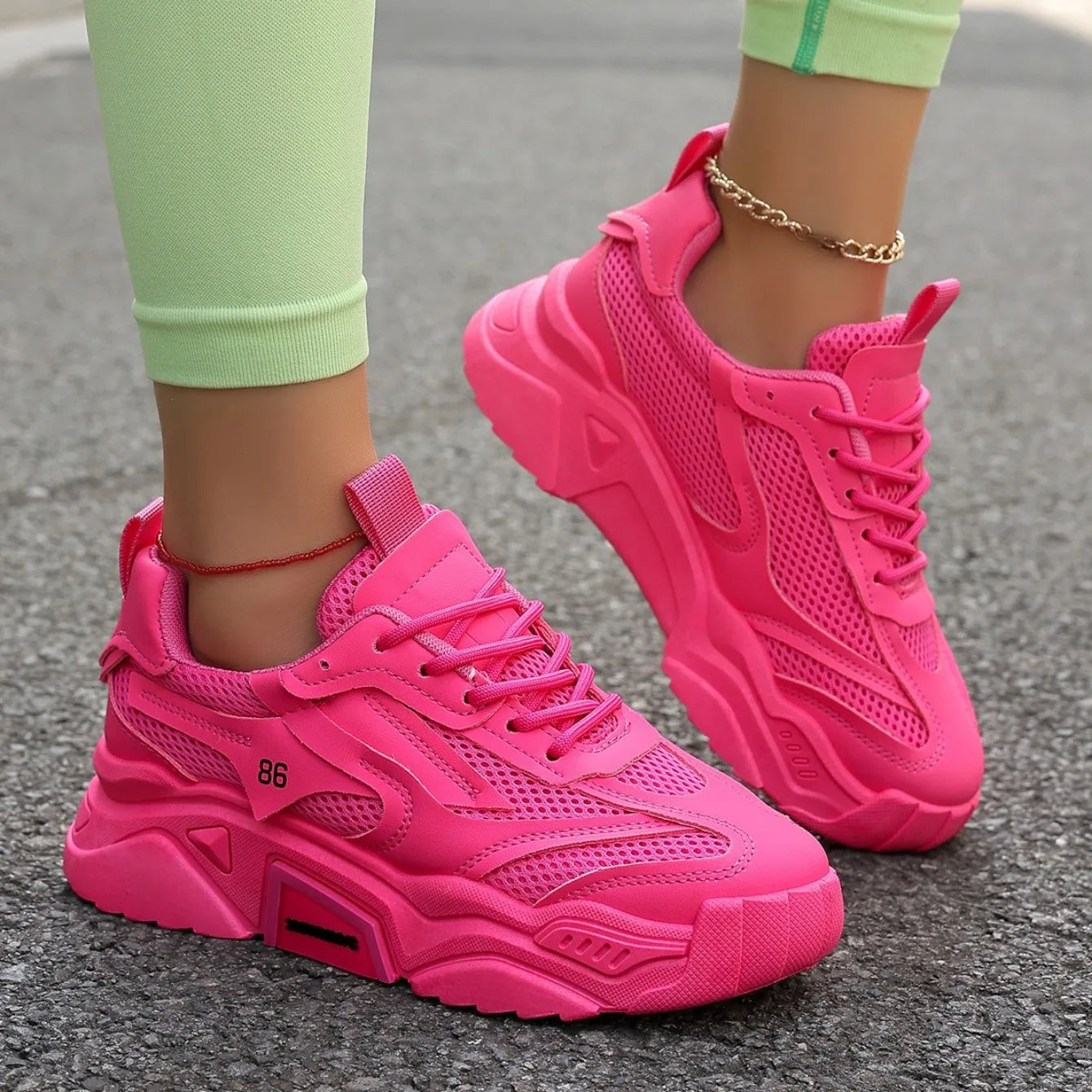 Women Sneakers New Fashion Mesh Breathable Tennis Girl Platform Shoes for Women Outdoor Comfortable Lightweight Sneakers Women.
