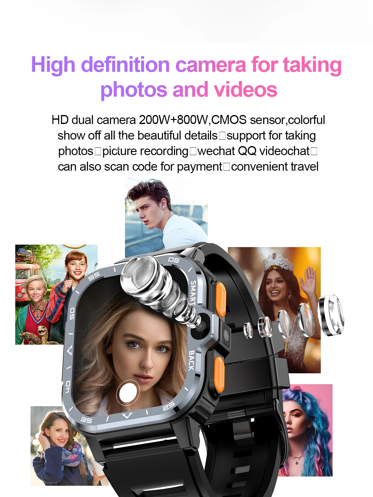 Valdus PGD Android Smart Watch Men GPS 16G/64G ROM Storage HD Dual Camera NFC 2G 4G SIM Card WIFI Wireless Fast Internet Access.