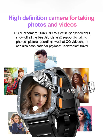 Valdus PGD Android Smart Watch Men GPS 16G/64G ROM Storage HD Dual Camera NFC 2G 4G SIM Card WIFI Wireless Fast Internet Access.