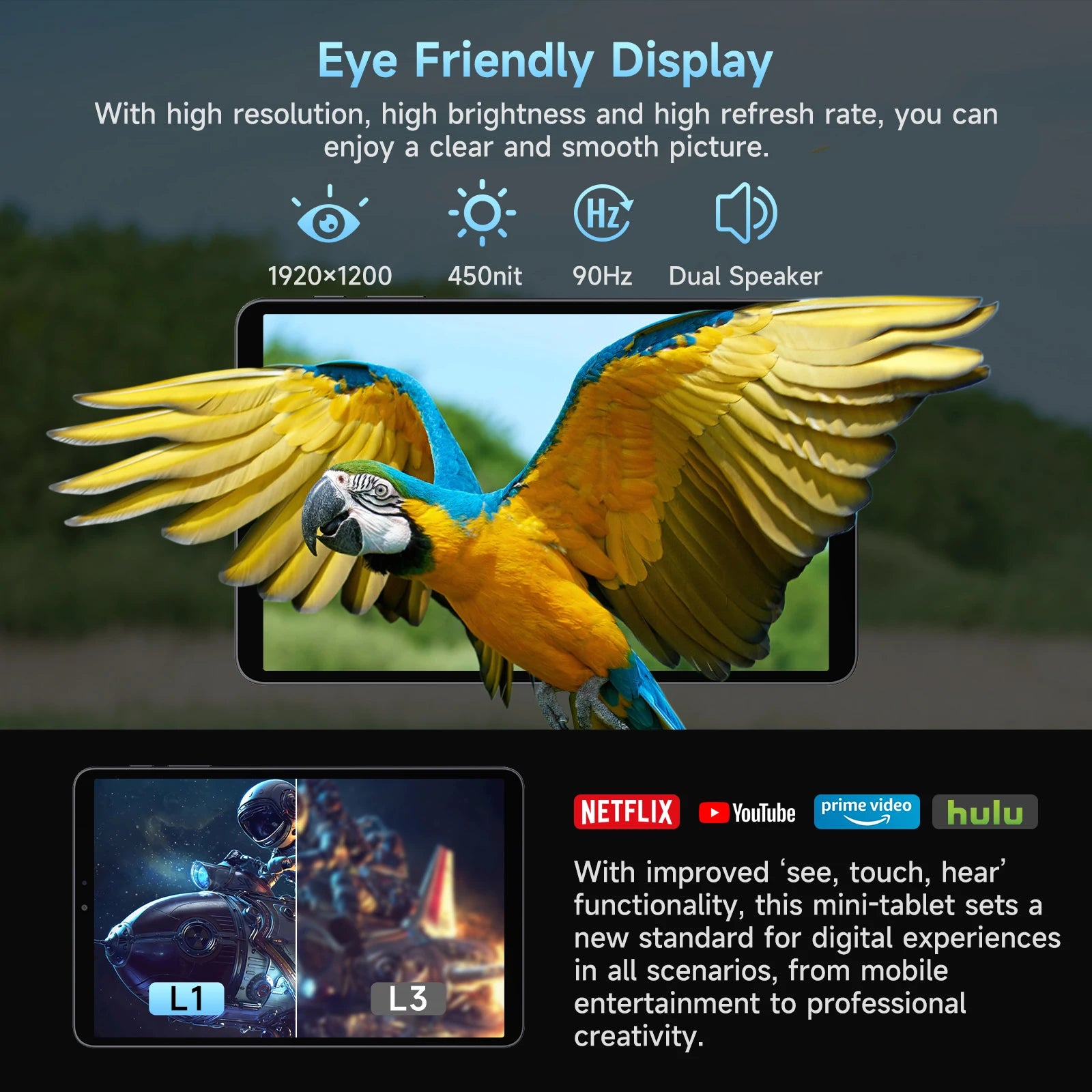 ALLDOCUBE iPlay70 mini Pro Tablet 8.4" 90Hz Display MT8791 16GB（8GB+8GB Virtual）RAM 256GB ROM 4G LTE 6050mAh Android15.