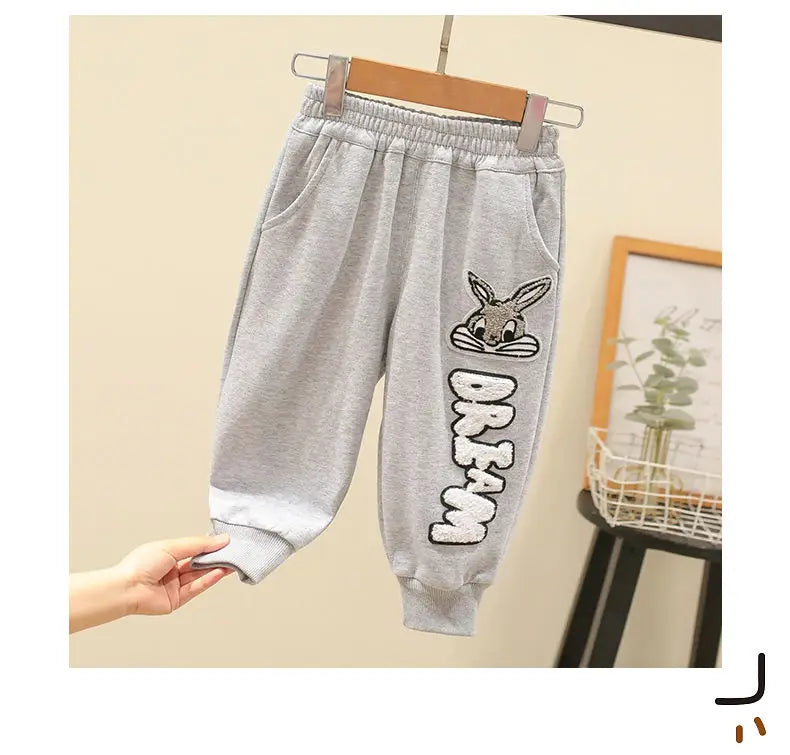 Autumn Kid Boy Clothes Set Cartoon Printed Sweatshirts Pullover Top and Pants Bottom 2pcs Suit Children Girls Outfits Tracksuits.