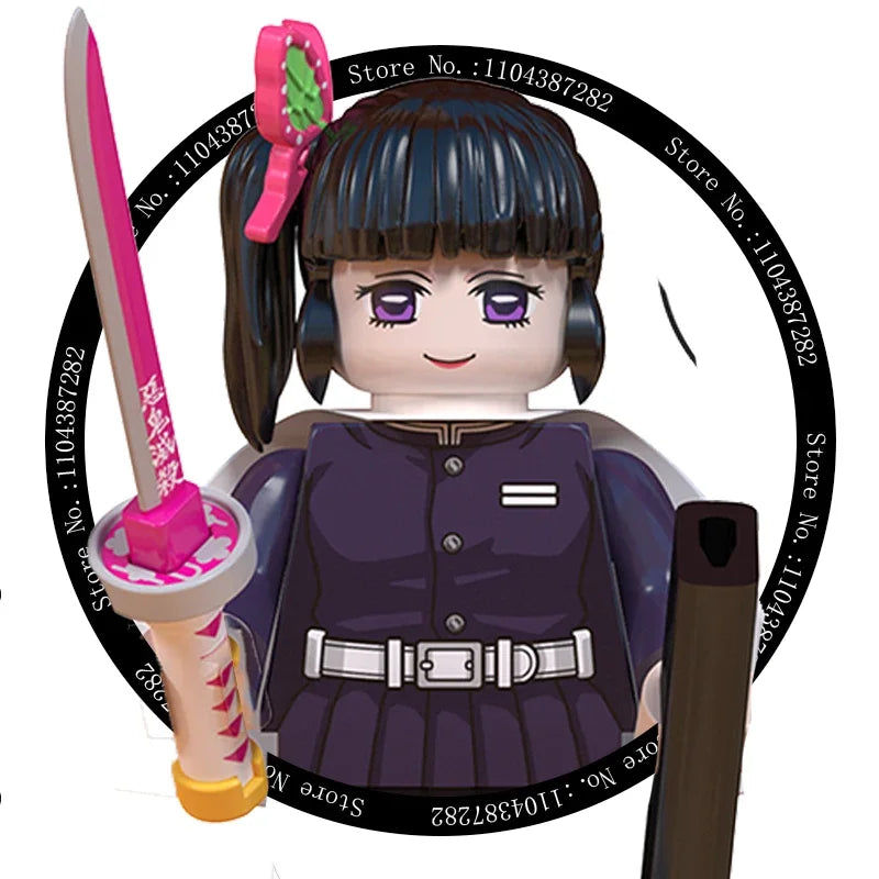 2025 Hot Toys WM6116 WM6138 Demon Slayer Blade Building Blocks Mini Action Figure Accessories Halloween Christmas Gifts for Kids