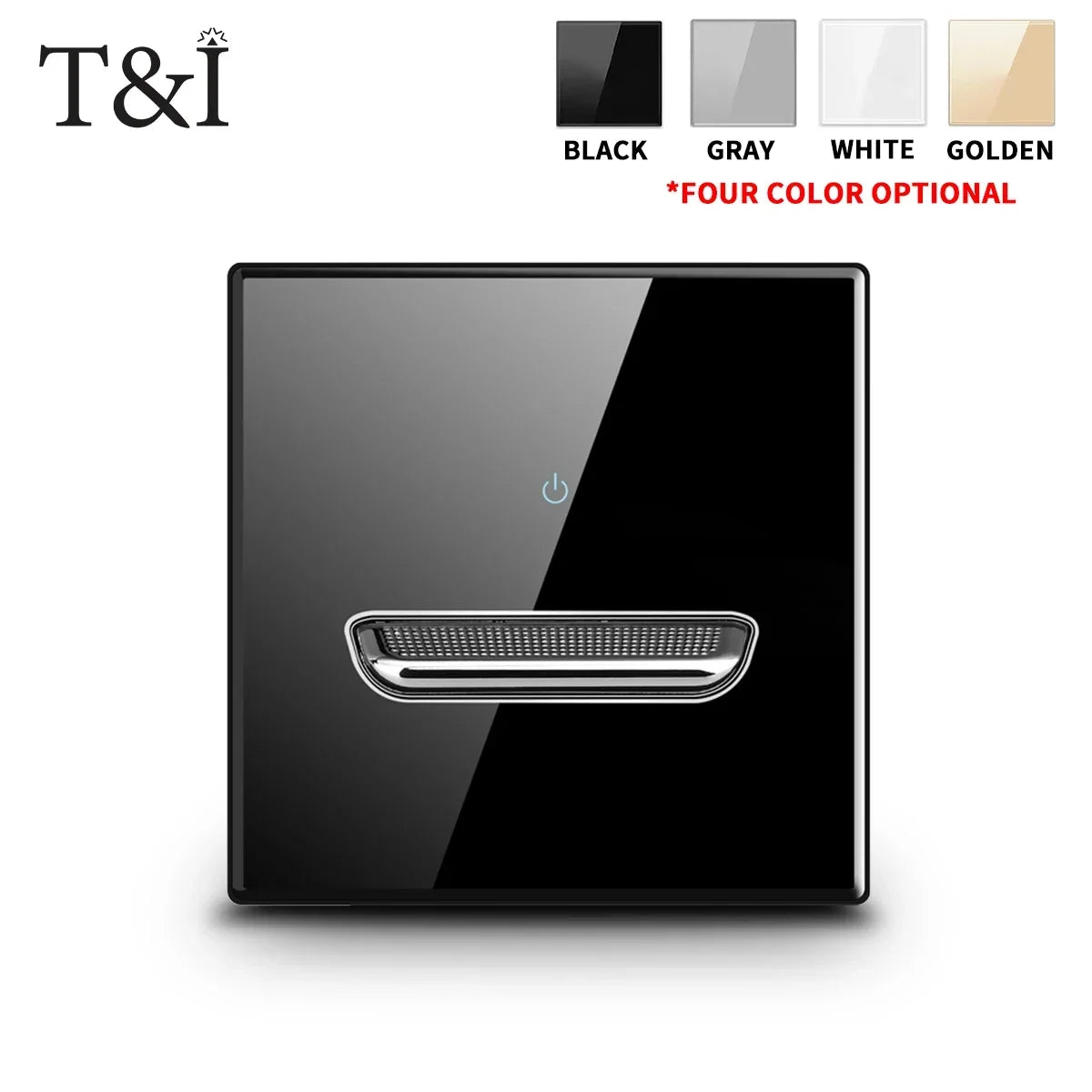 Schaltsteckdose aus gehärtetem Glas, selbstrückstellend, 1 2 3 4 Gang, Wandpaneel nach europäischem Standard nach britischem Standard mit Kontrollleuchte, 86 x 86 mm