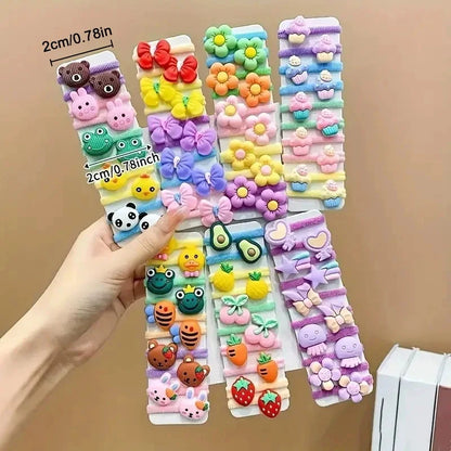 10/50pcs Children's Cute Rubber Band Girl's Rubber Band High Elastic Durable Hair Accessories Do not Hurt Hair Small Scrunchie.