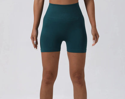 High Waist Nylon Seamless Knitted Yoga Wear Fitness Sportswear Quick Dry Breathable Butt Lifting Slimming Exercise Set.