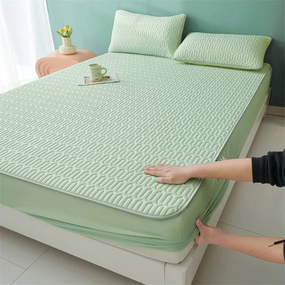Cartoon Cute Pattern Cooling Fitted Sheet Single Natural latex fabric Soft cushion for Bedding Slow rebound Non-Slip Mattress