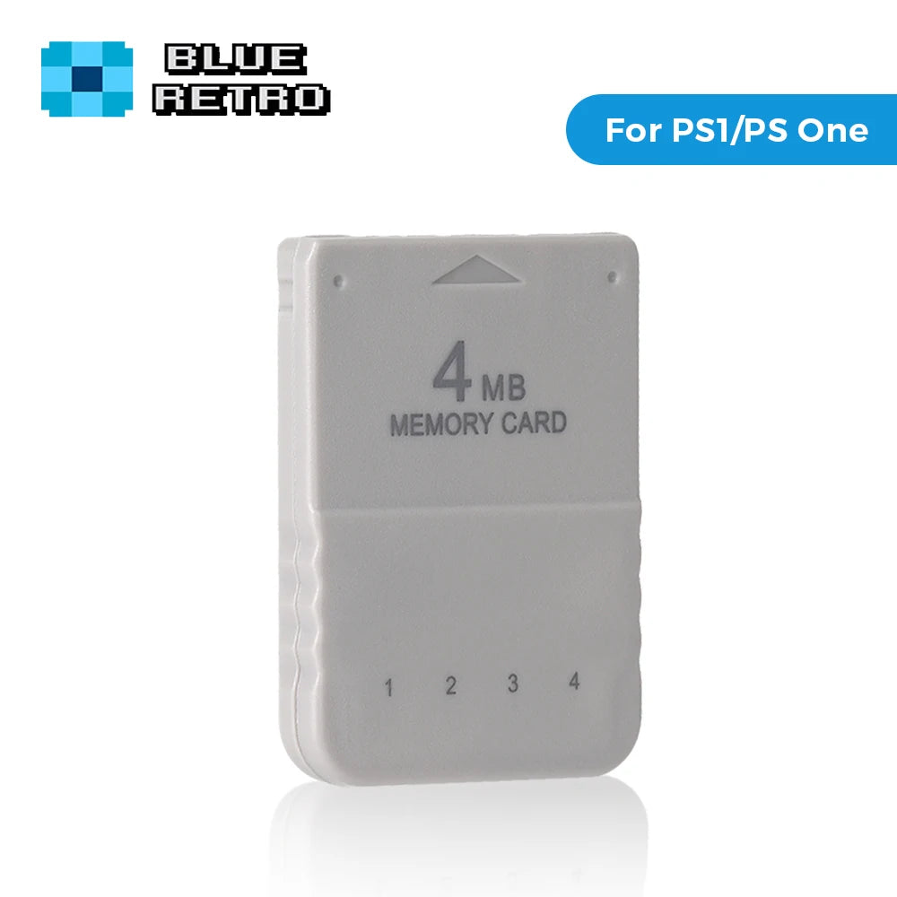 BlueRetro 1PC/2PC 4M Memory Card For PS1 Save Game Card  For PlayStation1 PS One Game Consoles Data Saving Progress Memory Card.