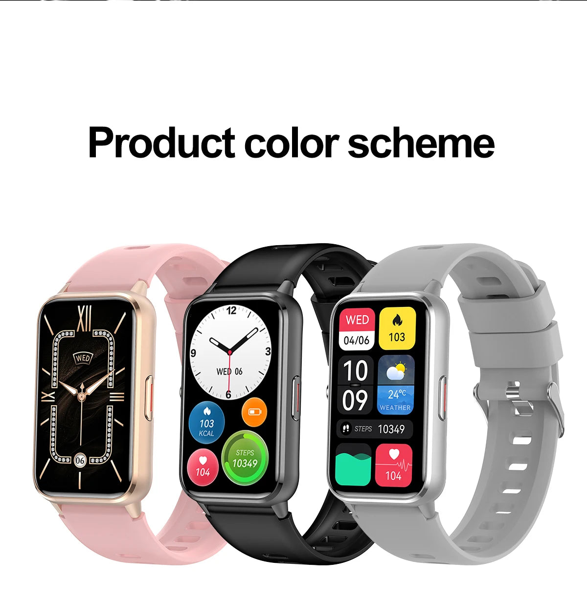 2025 New Grade Nursing Smart Watch AMOLED Blood Oxygen ECG + PPG Blood Pressure Body Temperature Bluetooth Health Smartwatch