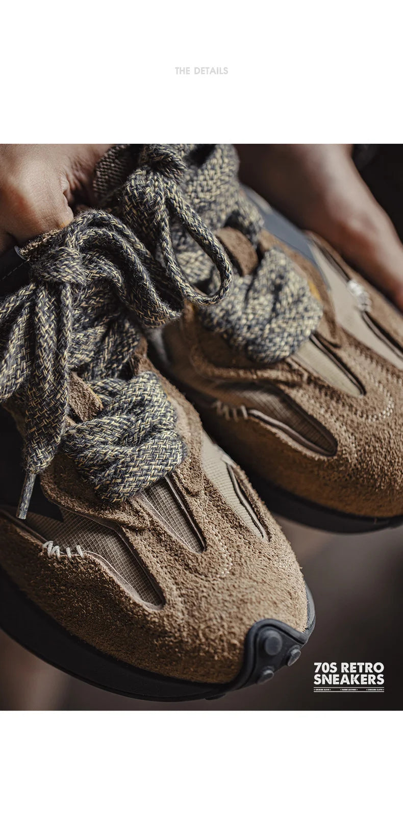 Maden Frühling Vintage Dickbesohlte Patchwork Schwarze Sneakers Lässige atmungsaktive Joggingschuhe Low-Top-Schnürschuhe Sportliche Sommerschuhe