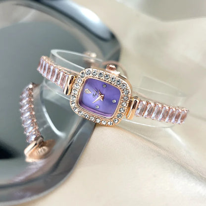 Luxury Women Watches Fashion Diamond Crystal Watches Elegant Quartz Wristwatches for Bracelet Female Wrist Watch Reloj Mujer.