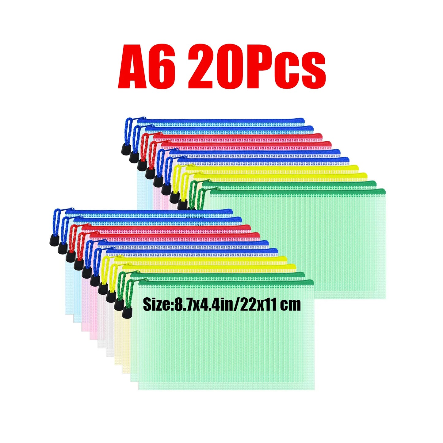 Zipper Documents Bag A4/A5 Plastic Folders A3 Transparent Waterproo File Organize Storage Bag School Office Stationery Supplies.