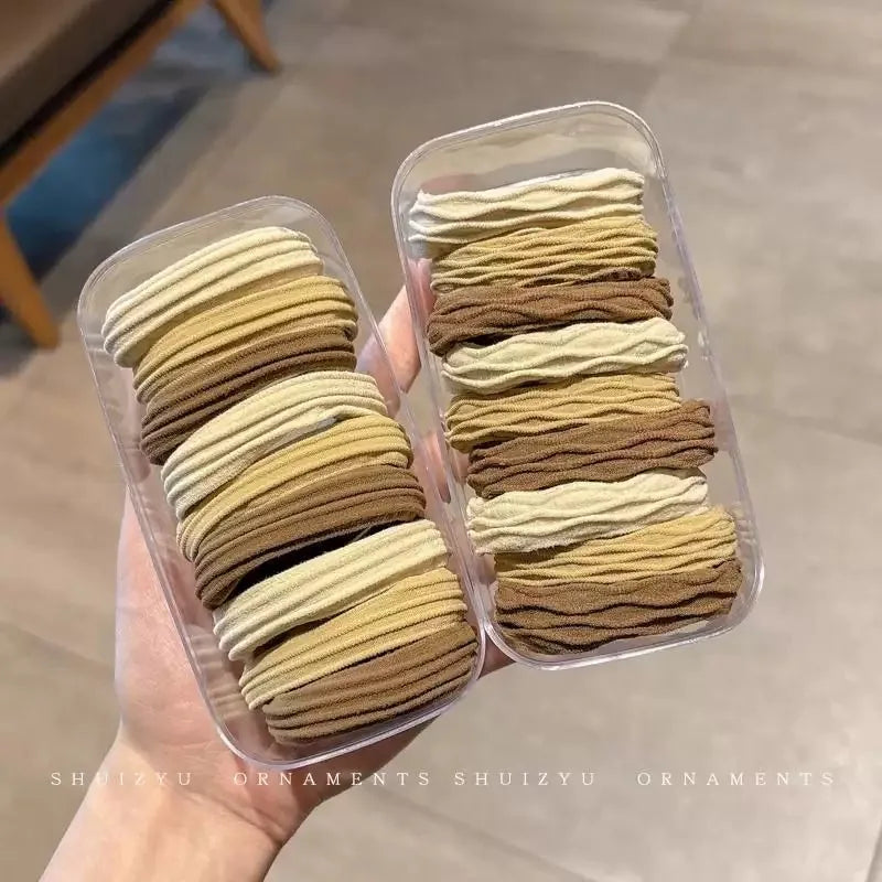 20Pcs High-Elasticity Hair Ties for Women Minimalist Hair Bands Soft Stretchy Ponytail Holders Everyday Elastic Hair Accessories.