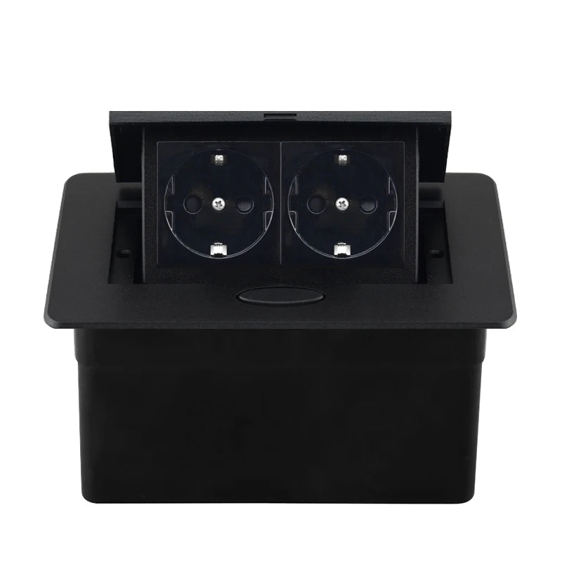 Tischsteckdose EU-Steckdose mit USB-Typ-C-Buchse im Theke Pop-Up-Buchse Desktop-Buchse Aluminiumabdeckung verdeckte Steckdose