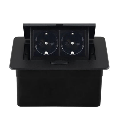 Tischsteckdose EU-Steckdose mit USB-Typ-C-Buchse im Theke Pop-Up-Buchse Desktop-Buchse Aluminiumabdeckung verdeckte Steckdose