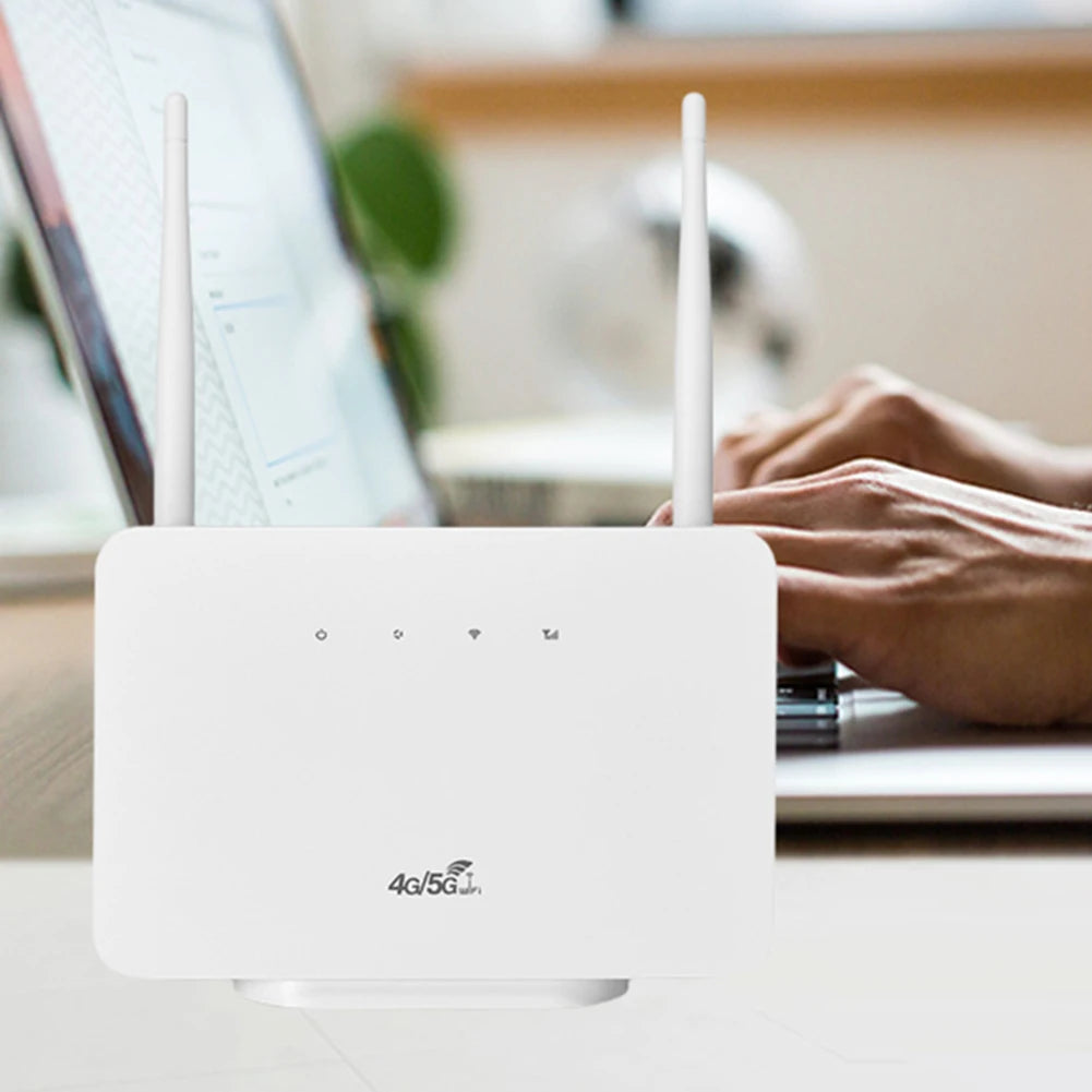 WiFi Router 300Mbps 4G Router Wireless Modem External Antenna with Sim Card Slot EU Plug Internet Connection.