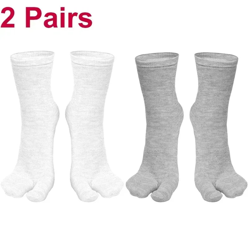 Fashion Japanese Style Tabi Toe Socks for Men Women Summer Fiber Two Finger Socks Kimono Flip Flop Sandal Split Tabi Toe Sock.