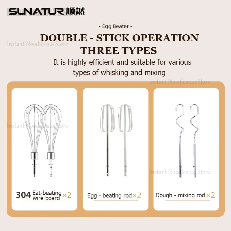 Hand Mixer 220V Blender 300W Electric Food Processor 3 in 1 Mixer Kitchen Appliances Machine Mixer for Baking.