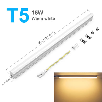 6500K 3000K 4000K 50cm Tube T8 /T5 LED Light Bar 15W 25W Ceiling Lamp School Office Decor Lighting Fluorescent Replace.