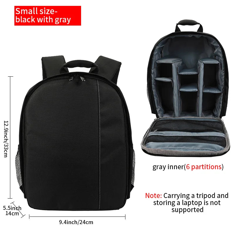 SLR digital camera backpack outdoor large capacity SLR camera bag 15.6-inch laptop backpack can accommodate SLR cameras and mult