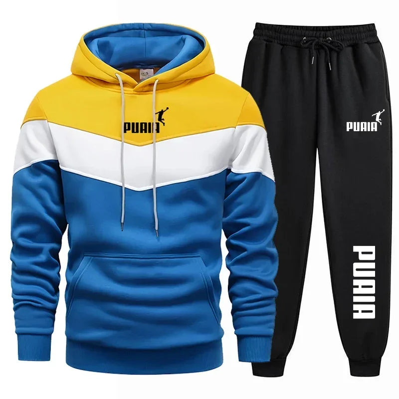 Men's Sportswear Set - Hooded Sweater + Trousers Ensemble - Casual Sportswear - Fashionable - Comfortable Outdoor Set.