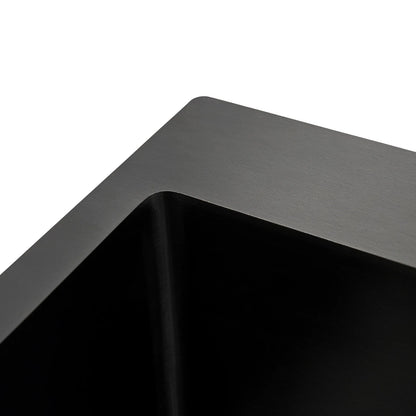 Hochwertiges Küchenspülbecken-Komplettset, 45 x 40 x 20 cm, langlebiges, großes Fassungsvermögen-Reinigungsspüle aus Edelstahl 201, schwarze Spüle mit einer einzigen Schüssel