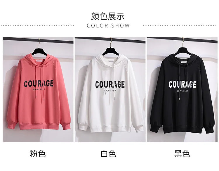 175 kg Plus Size Damen Büste 170 Frühling Herbst Lose Brief Kapuzenpullover Sweatshirt Schwarz Rot Weiß 4XL 5XL 6XL 7XL 8XL 9XL.