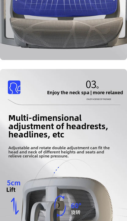 Ergonomischer Stuhl Heimcomputerstuhl Bequemer sitzender Bürostuhl Rücksitz Arbeitszimmer Schreibtisch E-Sport-Studienstuhl