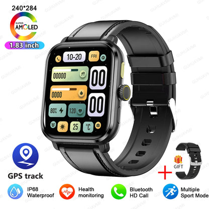 New 1.95" Smart Watch women Voice Call Heart rate Blood Pressure Custom Watches dial GPS Sport trajectory Smartwatch Men Women