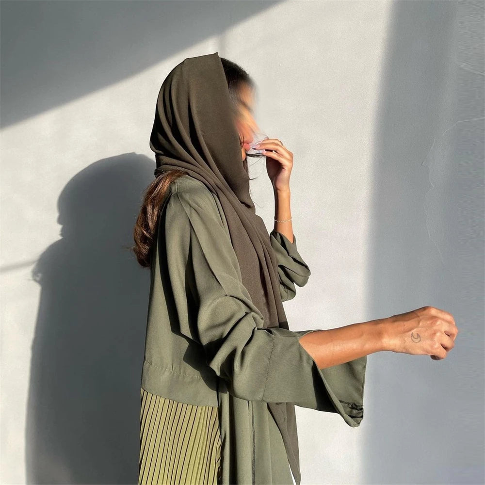 Ramadan Open Chiffon Kimono Abaya Kaftans Turkey Islam Muslim Dress Prayer Clothes Women Djellaba Kebaya Robe Femme Musulmane.