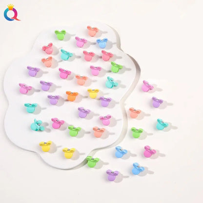 50Pcs Flower Hair Clips Multi color Mini Cute Hair Styling Accessories for Girls and Women Birthday Gifts,10 Colors at Least