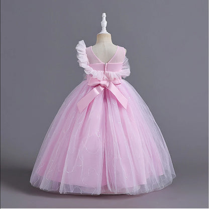 HETISO Kinder Elegantes formelles Kleid Mädchen Blume Prinzessin Party Abendkleid Geburtstag Festliches Neujahrskleid für Kinder 12 14 Jahre.
