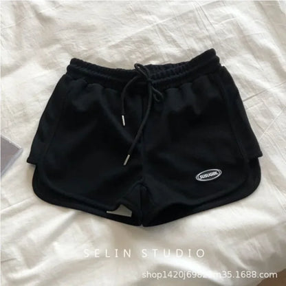 Shorts Women Summer A- shaped Slim Fit Versatile Loose Chili Girl Pants Summer Outdoor Casual Sports Fat Mm Three-piece Hot Pant.