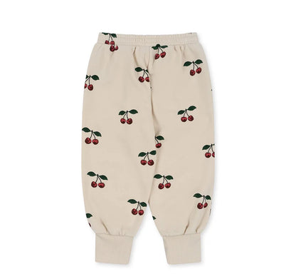 Konges Slojd AW Baby Girls Sweatshirts + Pants 2 Pcs Sets Lambswool Cherry Jackets Kids Clothes Girls Print Dresses Coats 1-9Yrs.