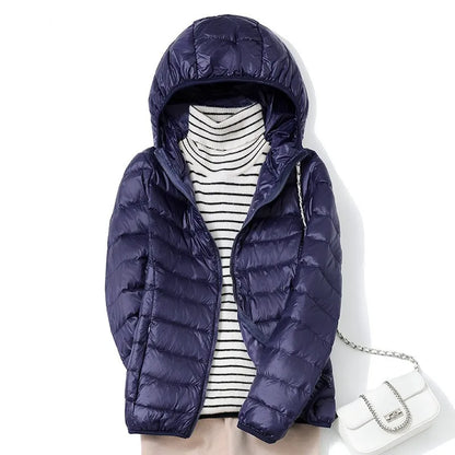 13 Farbe Neuankömmlinge Frauen Mode kurze ultraleichte dünne packbare Puffer Jacken weibliche süße Stil koreanische Daunen mäntel