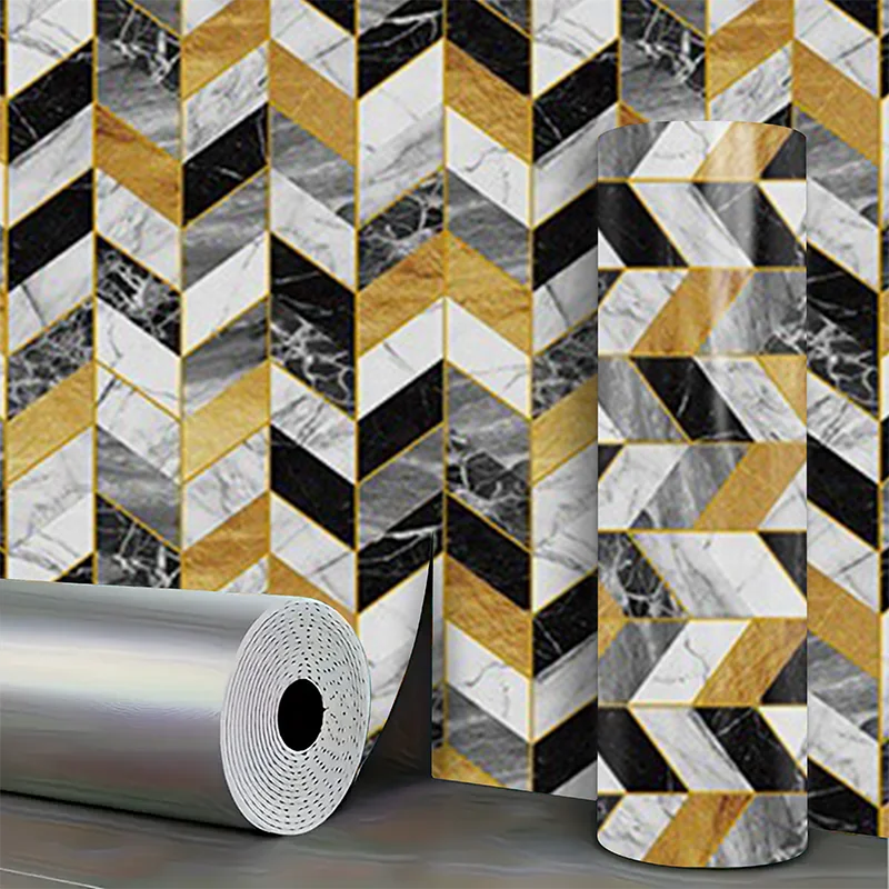 Self adhesive marble wallpaper PVC waterproof and stain resistant bedroom living room TV background wall decoration wall sticler
