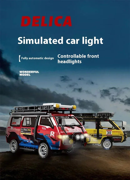 1/24 RC Car 1:24 Scale Mitsubishi Delika Car Model 2WD/4WD High Speed Remote Control Car Toy With Light Gift.