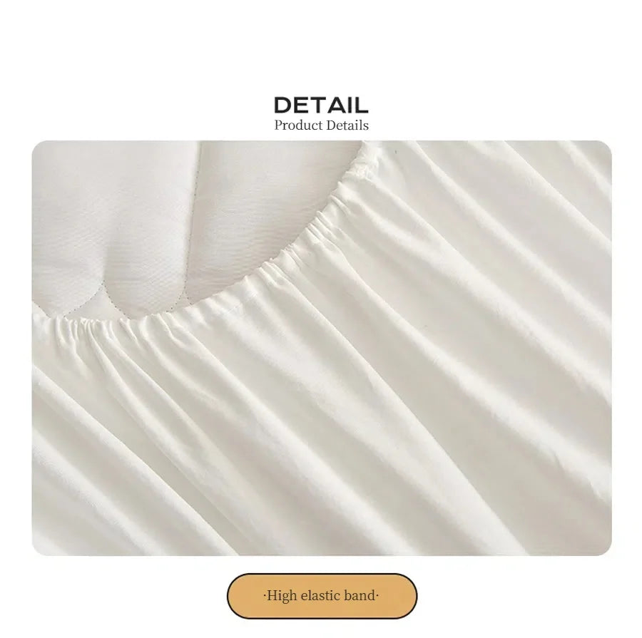 WASART King Size Double Bed Quilted Waterproof Mattress Protector Cover Elastic Fitted Sheet Protection Pad Thick Bedspread 150.