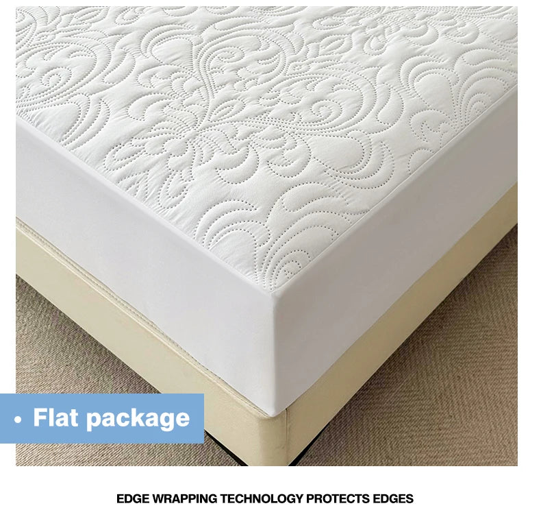 Waterproof Mattress Protector Queen King Quilted Thick Mattress Cover Anti-bacterial Fitted Sheet Bed Pad Cover 1pc