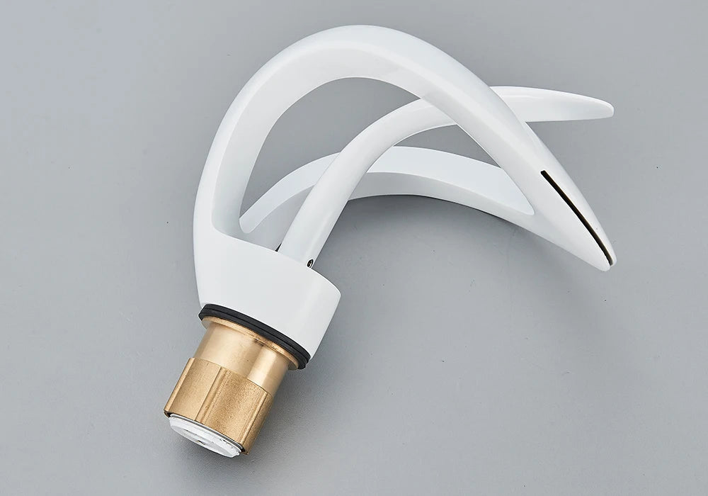 Rozin Luxury Black Basin Faucet Grey Bathroom Waterfall Mixer Tap Brass Deck Mount Modern Style Hot Cold Water Sink Mixer Crane