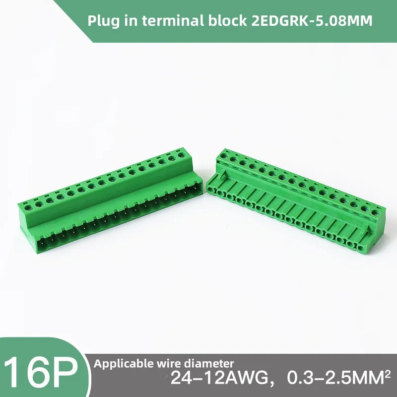 2EDGRK 5,08 mm Header Socket Plug-IN Terminal Blocks Schraubtyp PCB Male Connectors 2P -24P
